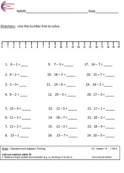 Featured image of post 1St Grade Common Core Math Worksheets Pdf