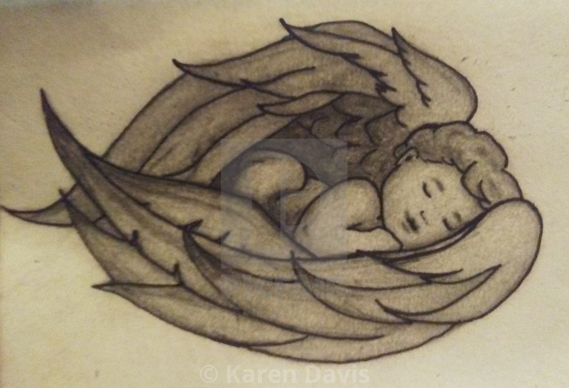 Featured image of post Baby Wrapped In Angel Wings Drawing