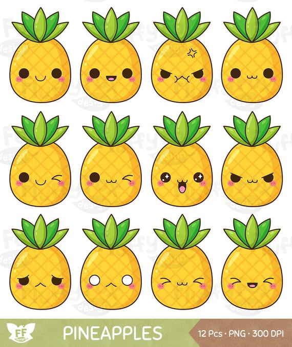 Featured image of post Kawaii Cute Pineapple Clipart