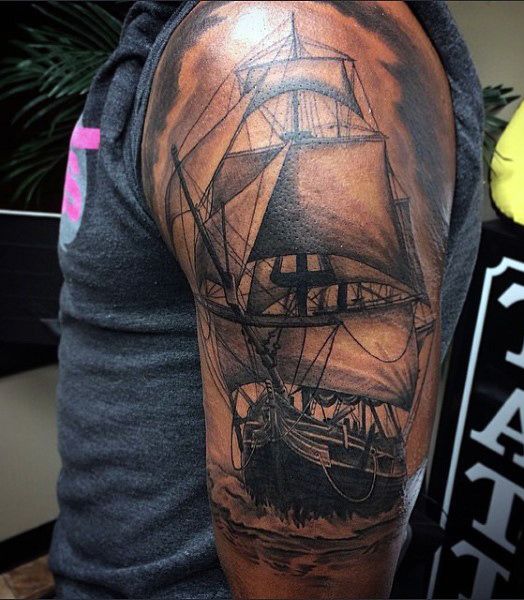 Featured image of post Man Of War Ship Tattoo