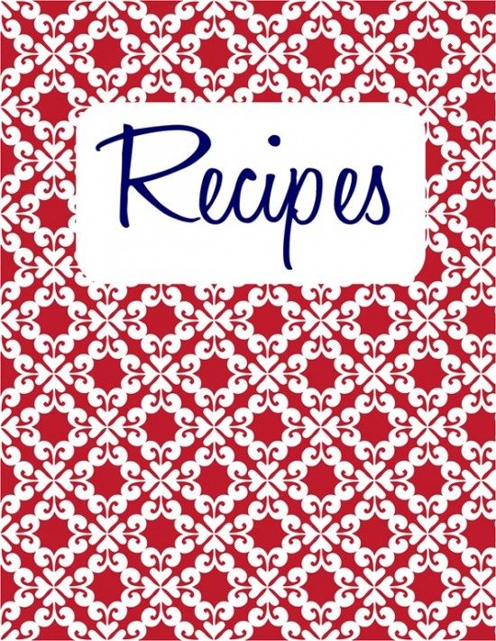 Featured image of post Printable Recipe Book Cover Template Free